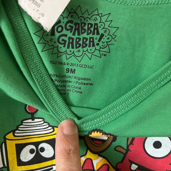 YO GABBA GABBA FOR BABY BOY SIZE 9 MONTHS FROM 2013 BRAND NEW - Picture 4 of 5